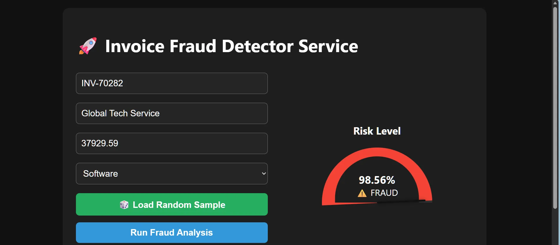 Risky invoice detected