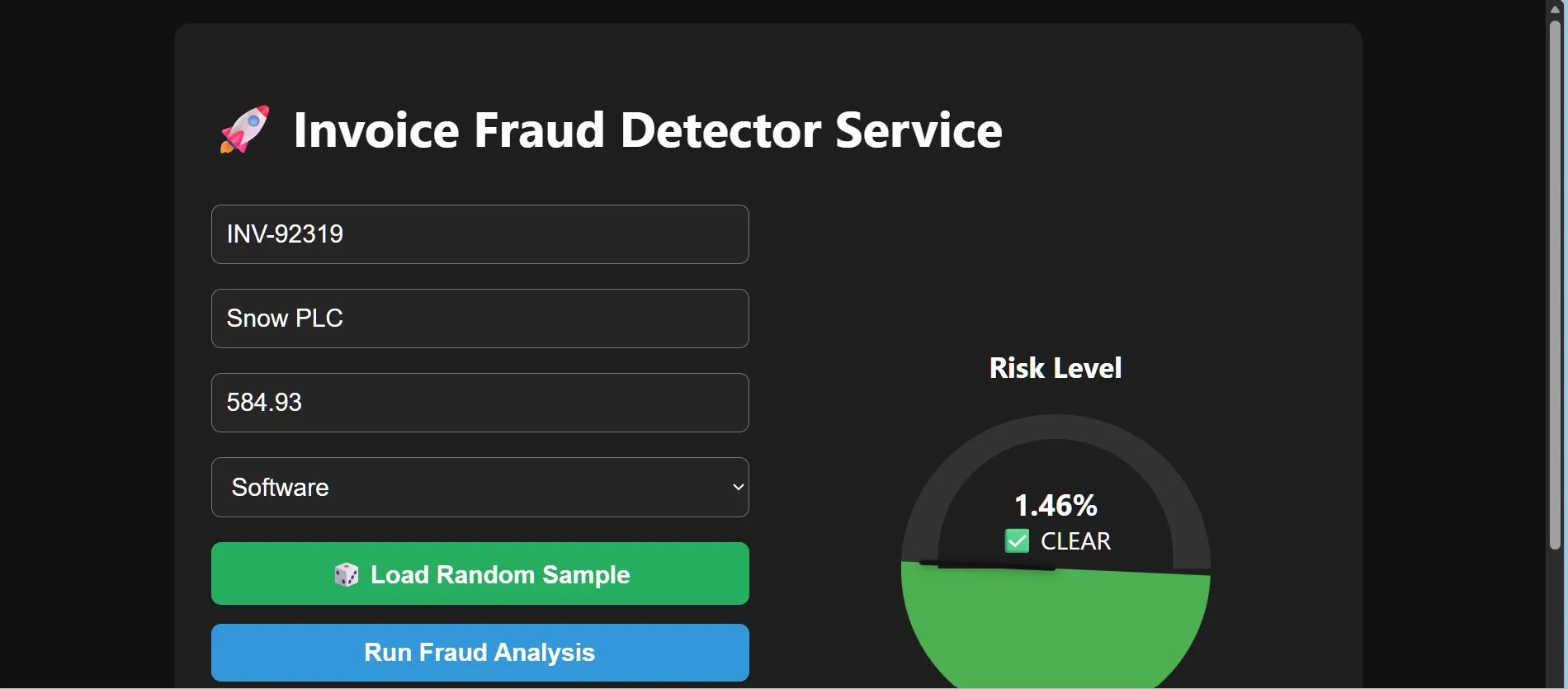 Healthy invoice detected