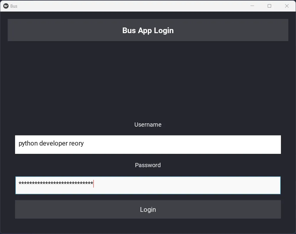 Login Screen