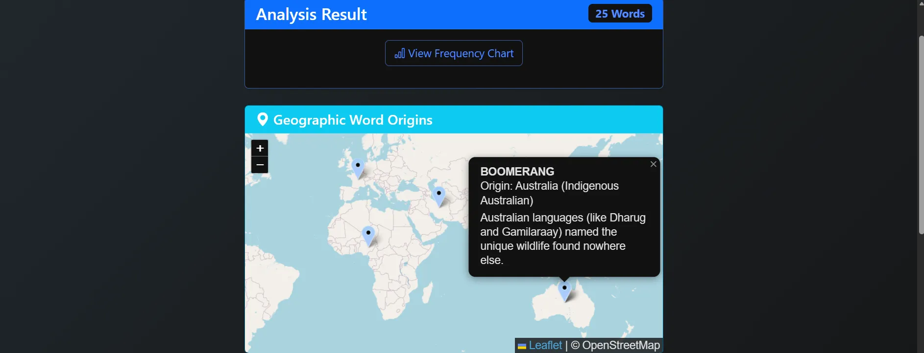 Main Dashboard Map