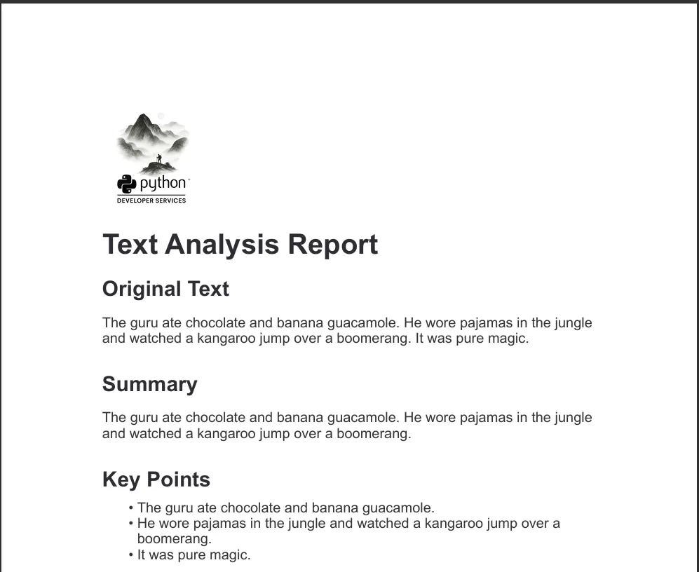 PDF Report