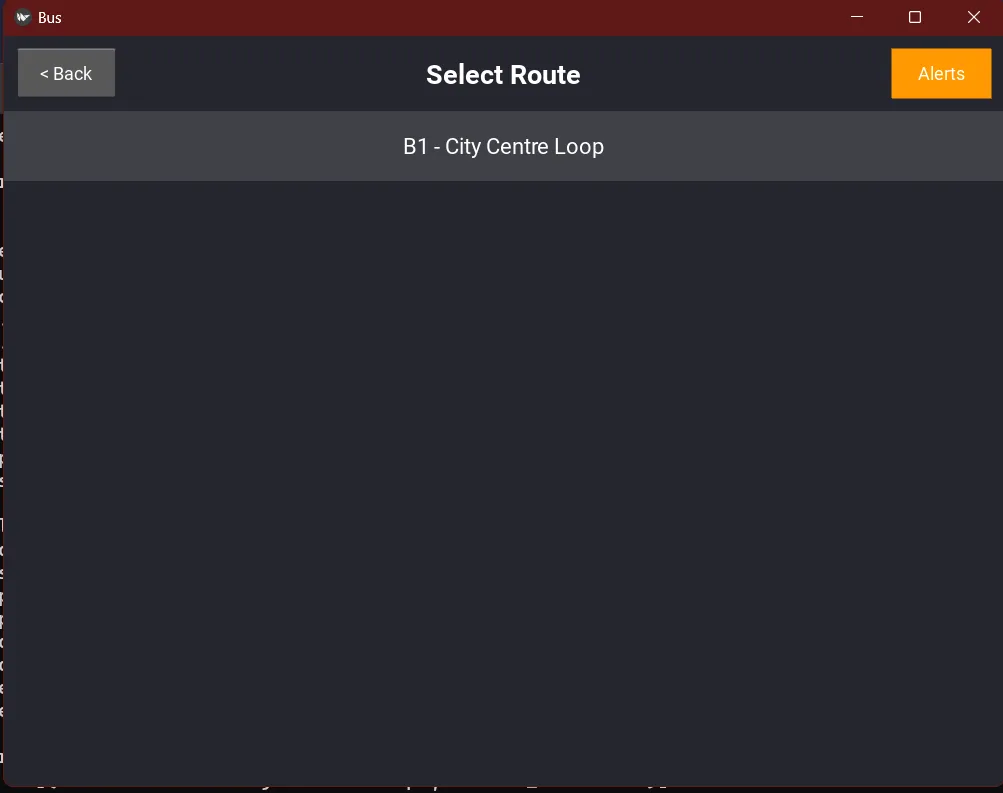 Routes Screen